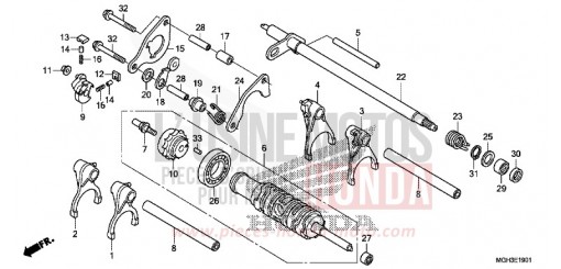 GEARSHIFT DRUM (VFR1200XD) VFR1200XDD de 2013